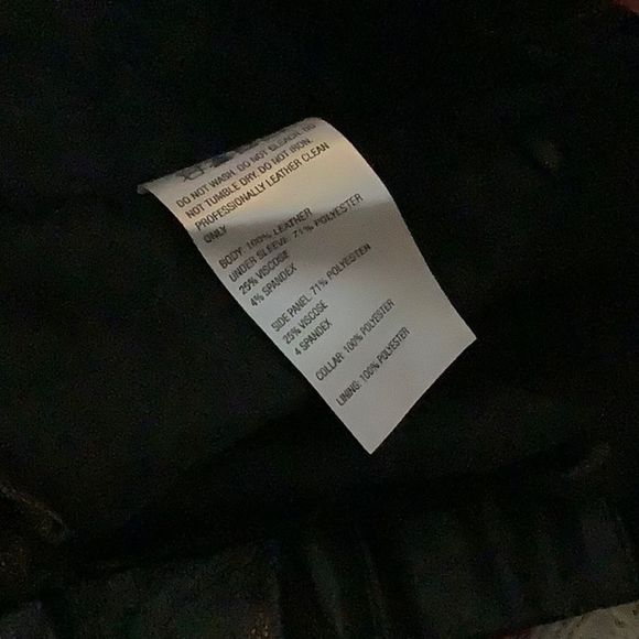 NWT Iman Global Chic Leather Moto Jacket Sz Small - Picture 7 of 7